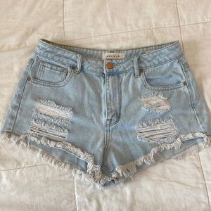 light blue pacsun denim shorts
